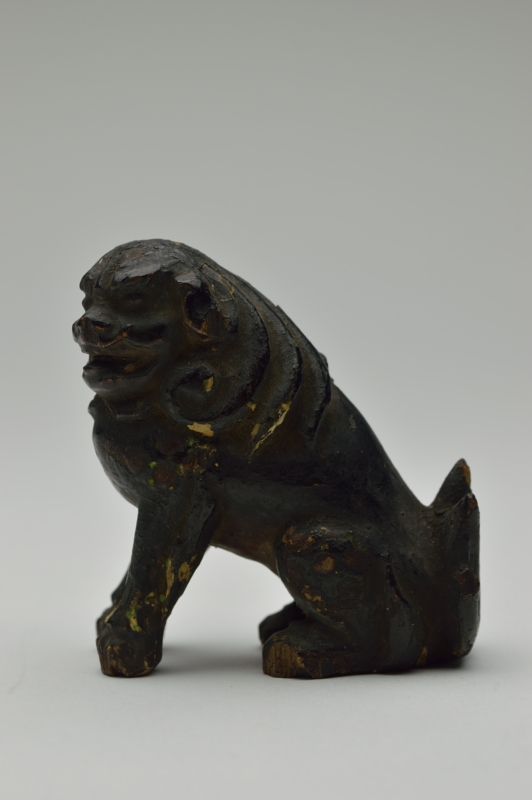 SALE2024EC829 時代物 木彫狛犬 一対 高14.8cm 総重246g・木彫阿吽狛犬・時代狛犬・木雕獅子 守護獣 江戸時代 その他