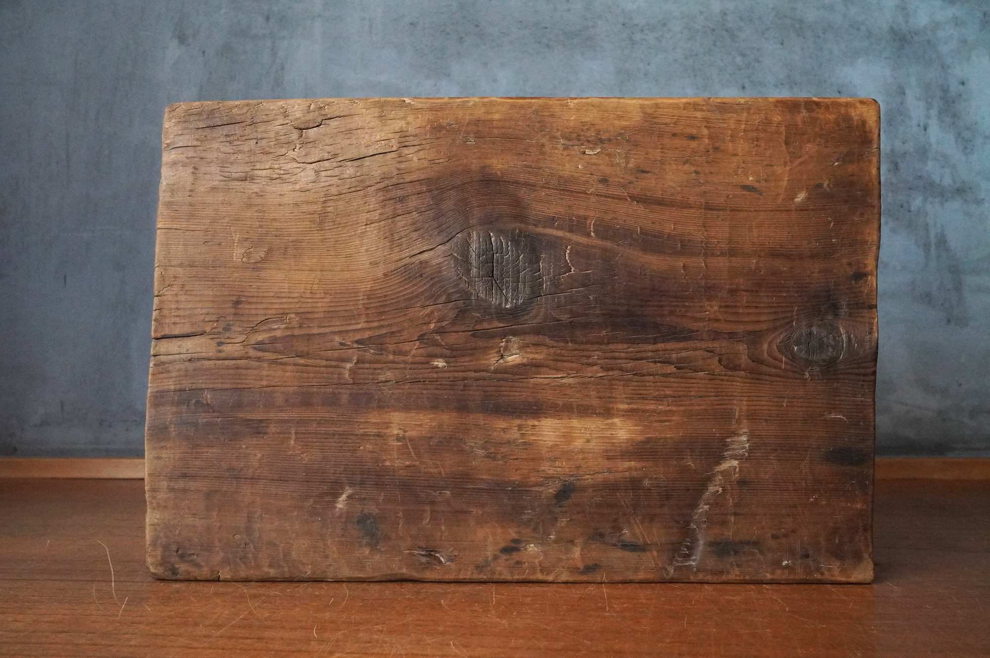 即決□1枚板の裁台【桜材】古材□時代敷板□39×123cm枯れ板□乾燥材 